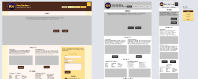 Website design in Figma which was turned into the site you're on now!